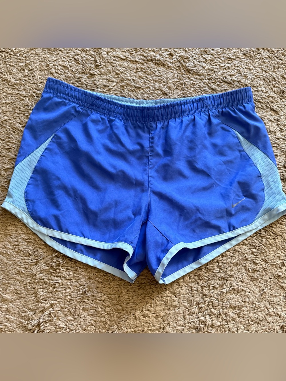 Nike XS Women's Royal Blue Running Shorts with Light Blue Trim